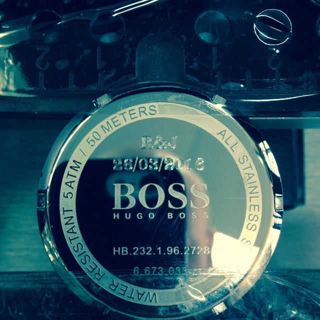 engraved hugo boss watch